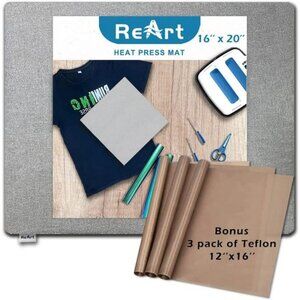 Heat Press Mat 16" x 20" for Cricut Easypress Both Sides Applicable